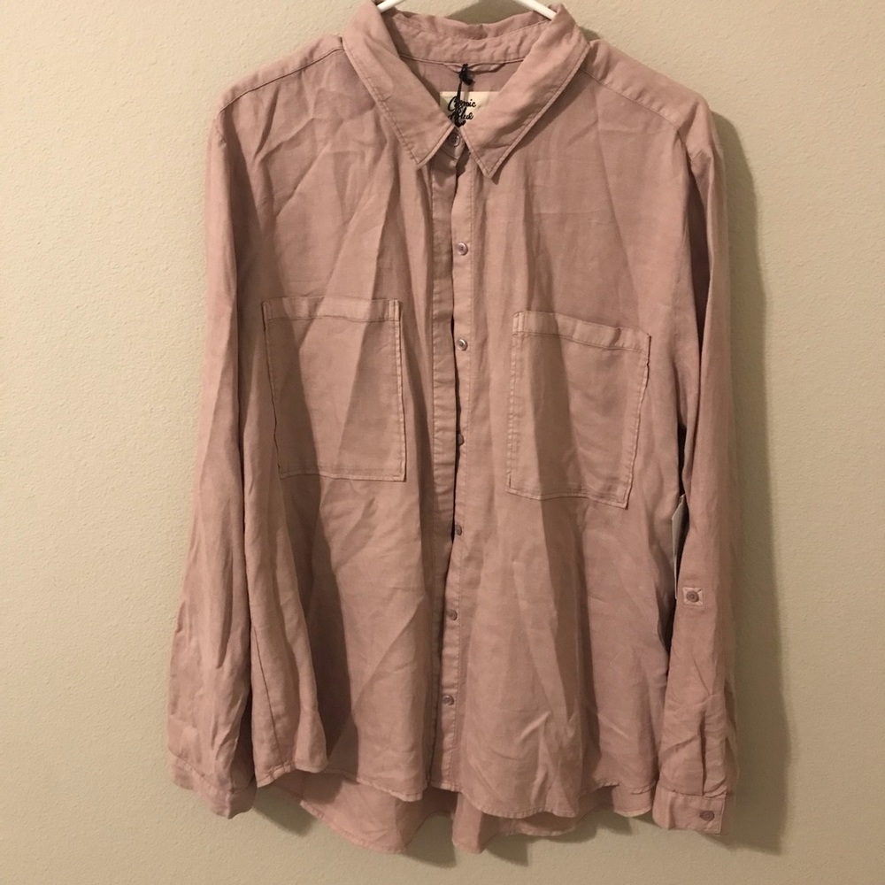 NWT Cosmic Blue Love XXL Sarah Utility Button Up